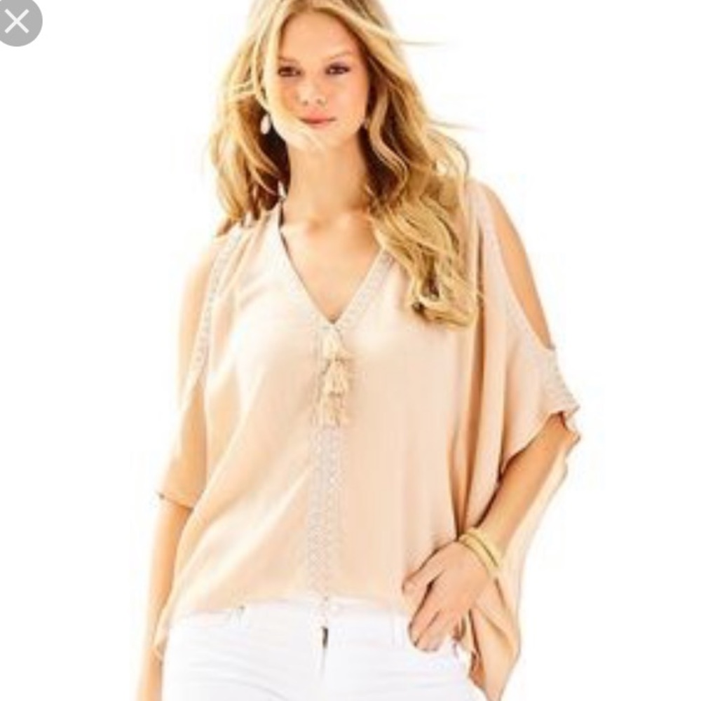Lilly Pulitzer Julietta top sand dune XXS XS new